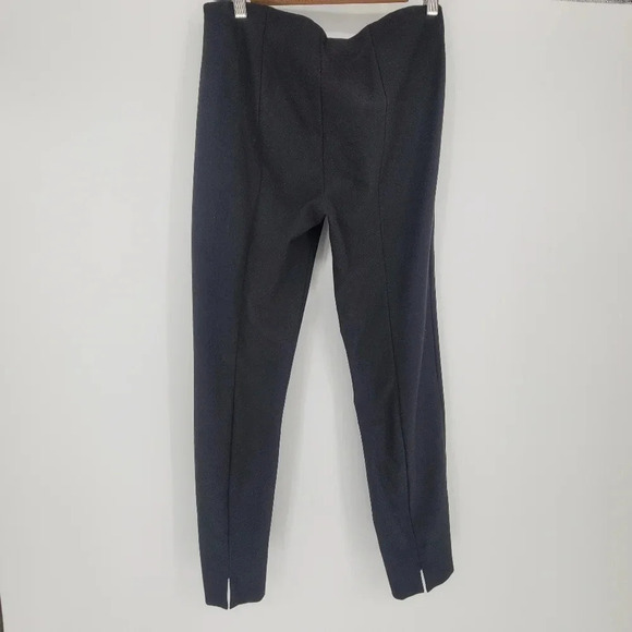 Vince black Stitch-Front Seam Leggings pants slit back ankle zip side small P - Picture 3 of 10